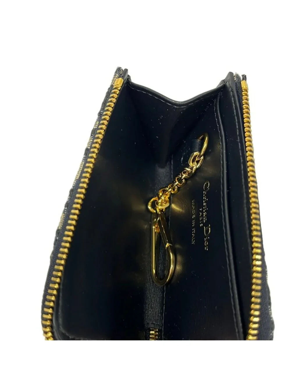 Dior Coin Case 30 Montaigne Navy Ivory Leather